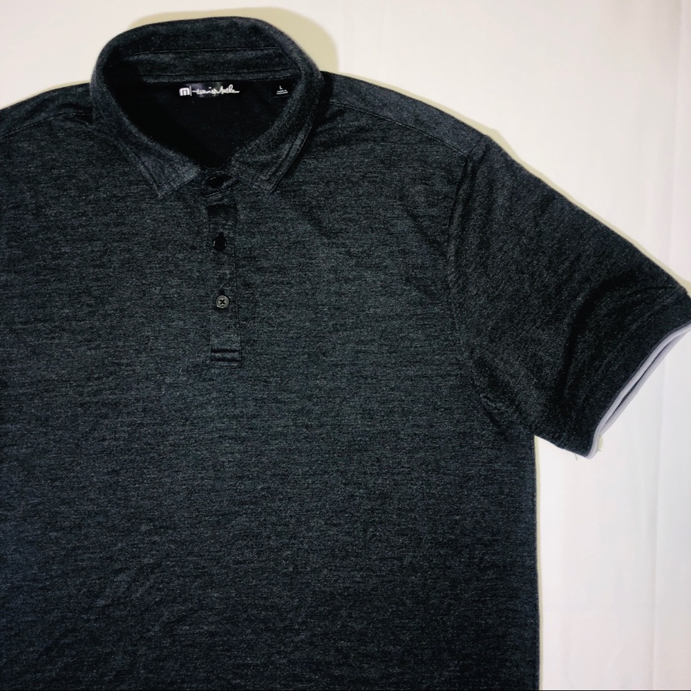 Travis Mathew Mens Gray Charcoal Polo Size Large